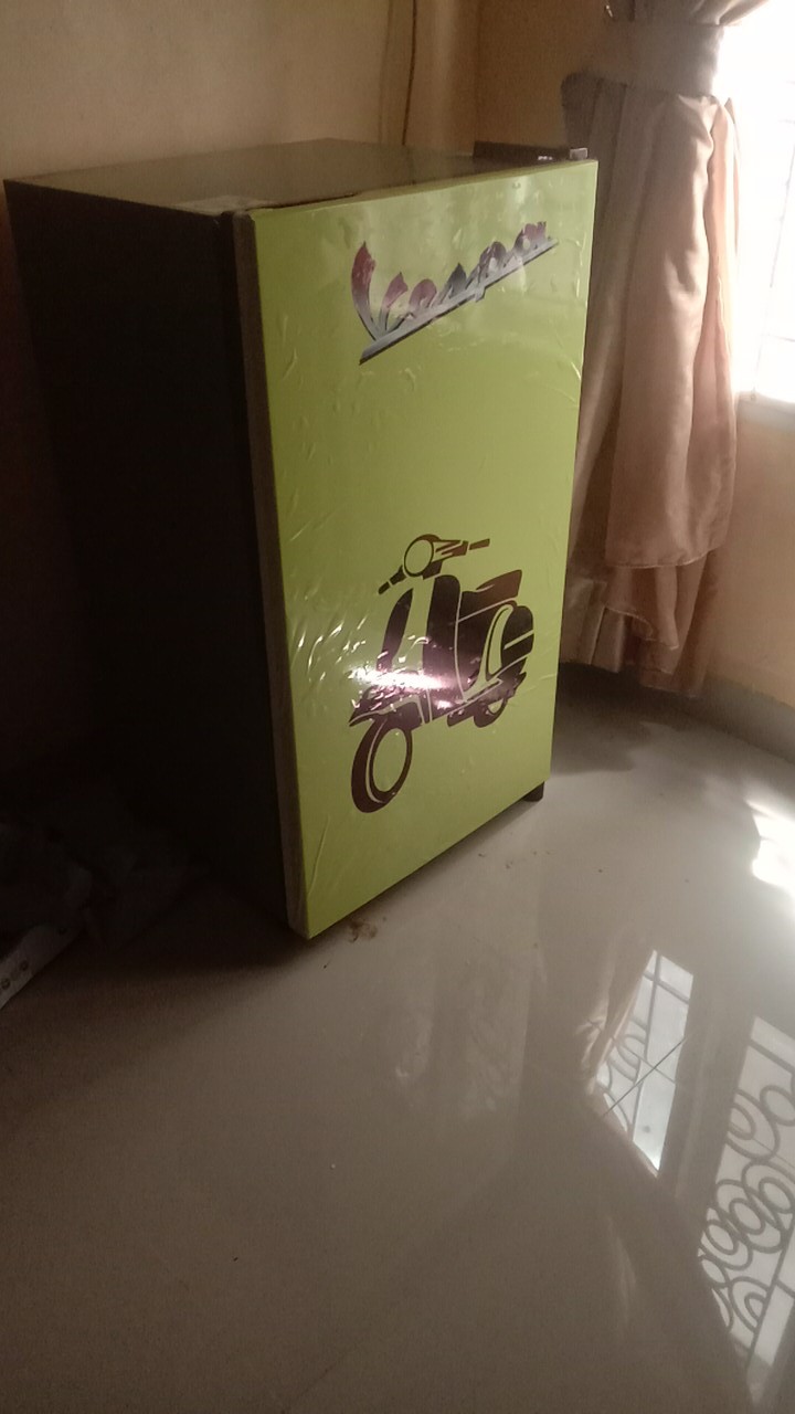 Stiker Kulkas 1 Pintu & 2 Pintu Sticker Motif Vespa Warna Kuning