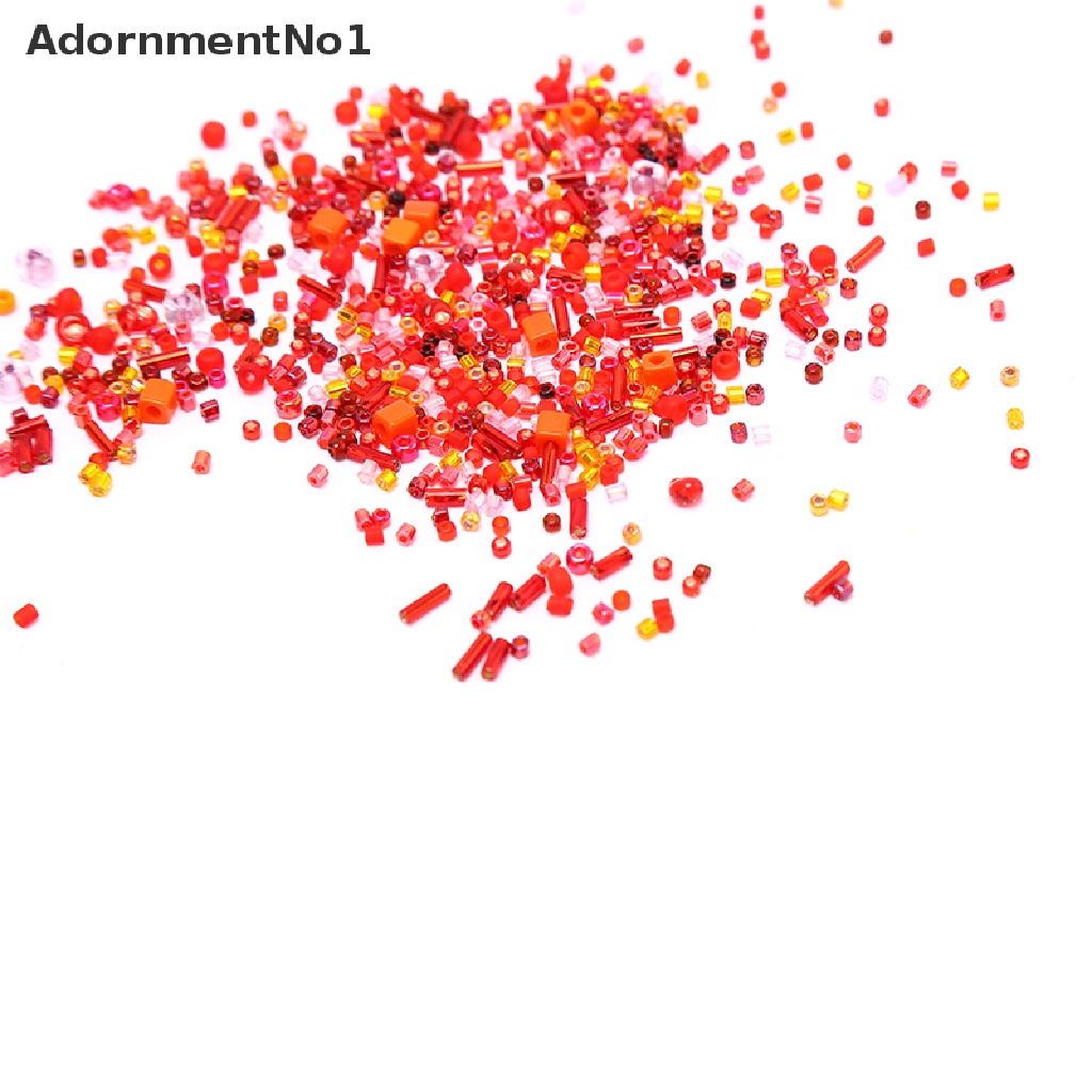 (AdornmentNo1) 10g / lot Manik-Manik Kaca Bulat Warna Campur Untuk Kerajinan Tangan DIY