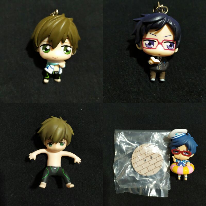 Ryugazaki Rei Tachibana Makoto - Free Iwatobi Swim Club Keychain Strap Deformed Mini Mascot Figure