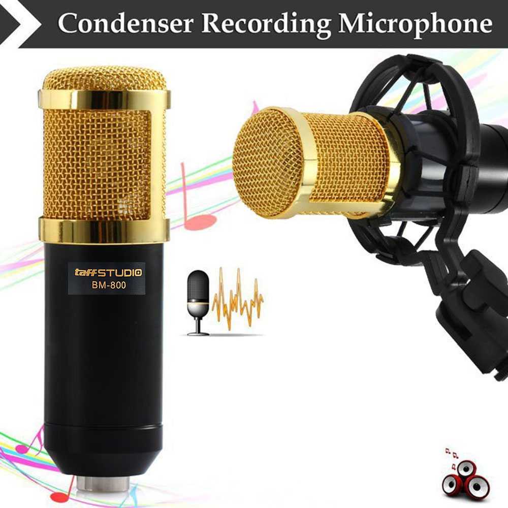 Mikrofon Kondenser Studio dengan Shockproof Mount - TaffSTUDIO BM-800