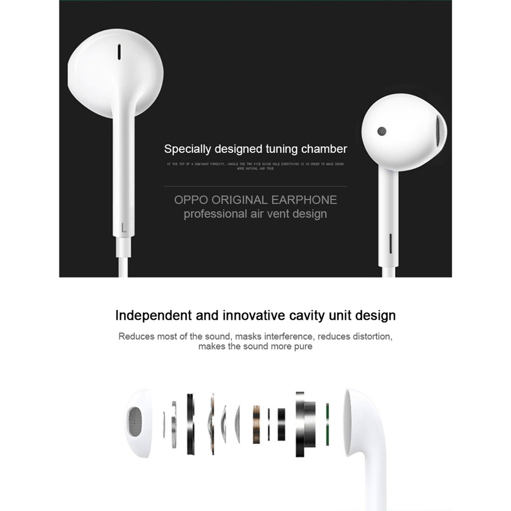 EARPHONE OPPO / HEADSET OPPO ORIGINAL 100% ASLI COPOTAN / BAWAAN HP