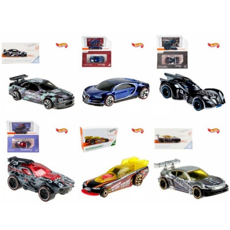 Hot Wheels ID Nissan Skyline GTR34 GT R34 GT-R34 BNR34 Bugatti Chiron Batman Batmobile DC Original Mattel Hotwheels Miniatur Diecast Mobil Mobilan