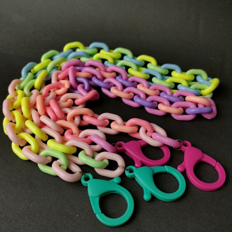 Big chain pastel - kalung masker strap mask anak dewasa artis korea murah akrilik