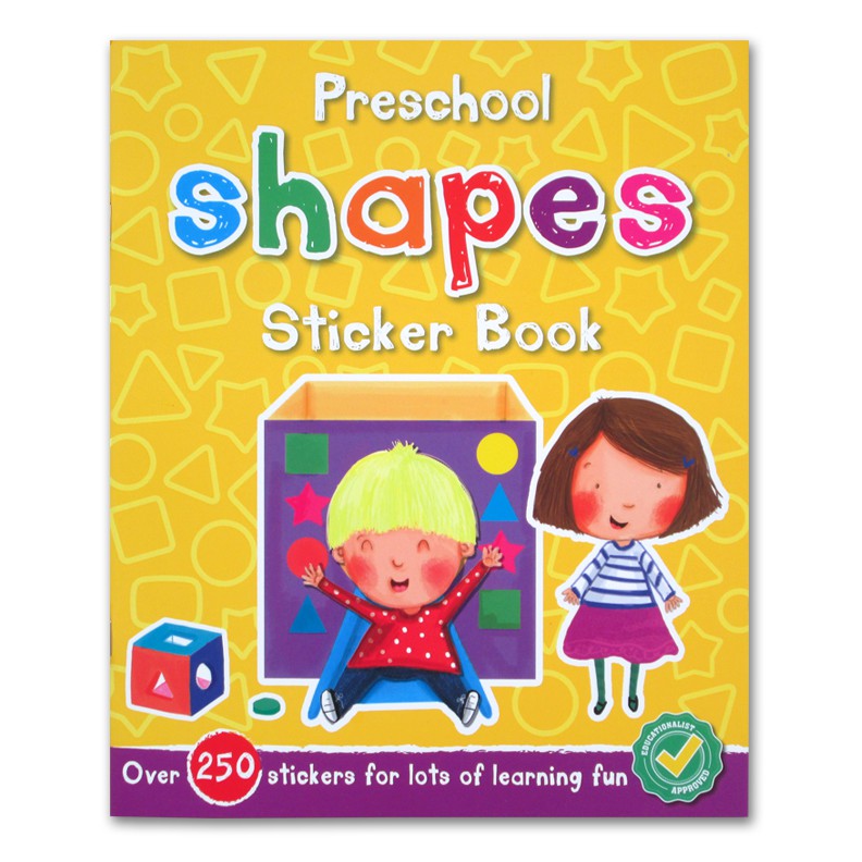 

BUKU EDUKASI PRESCHOOL SHAPES STICKER BOOK 250 STICKERS 16 PAGES