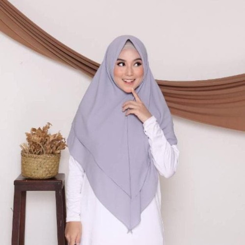 HIJAB SEGITIGA INSTAN 2 LAYER BAHAN DIAMOND GEORGETTE