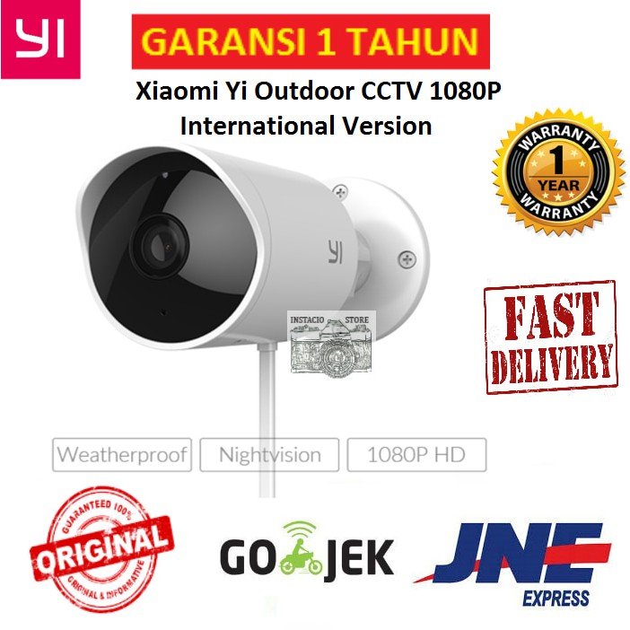 "[GARANSI] Xiaomi Yi Xiao Yi Outdoor CCTV IP Camera 1080P International"
