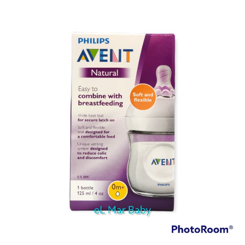 Philips Avent Bottle Natural 2.0 125 ml (4 Oz) Single Pack/Botol Susu