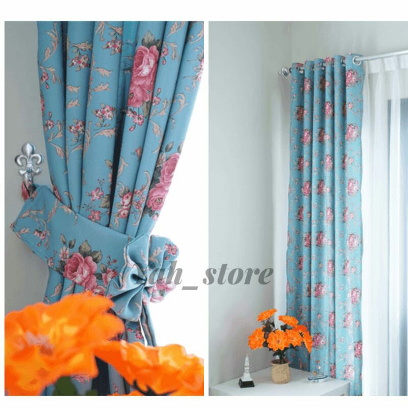 Yah_store.    GORDEN SHABBY GORDEN SAKURA GORDEN BUNGA BUNGA TIRAI CANTIK MINIMALIS TIRAI JENDELA TI