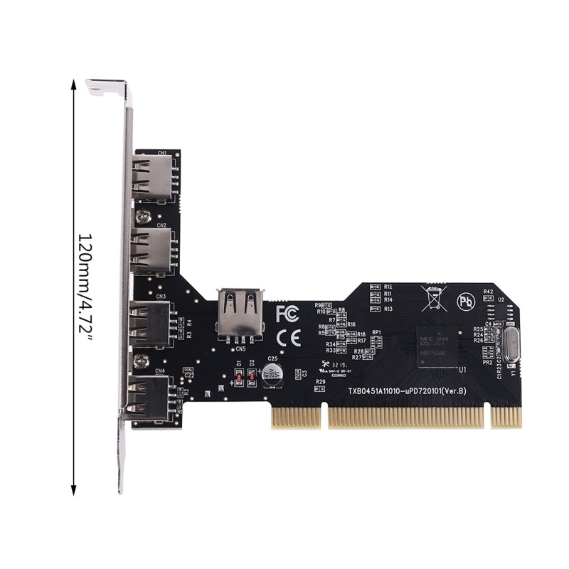 Cre Hub 5 Port USB 2.0 PCI 480Mbps NEC720101 Chipset