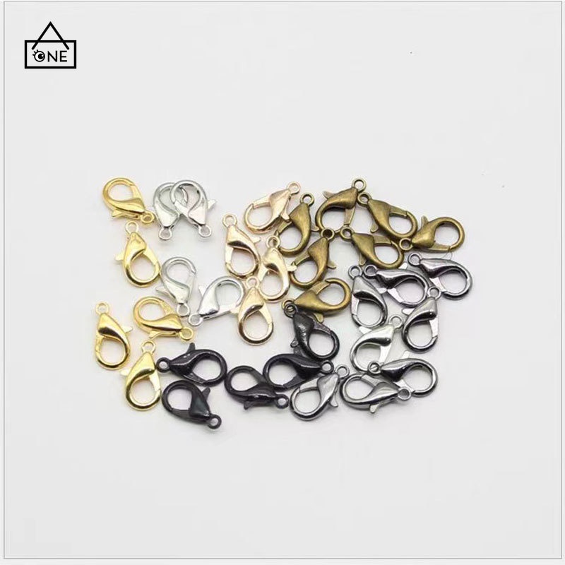 COD❤10 Pcs/Set Gesper Lobster Stainless Steel Diy Kalung Gelang Kait Rantai Konektor PembuatanA one