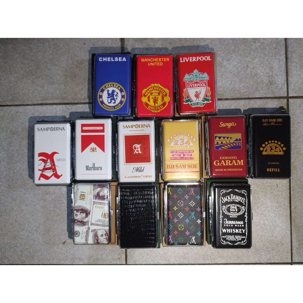 KOTAK TEMPAT R0K0K BANYAK MOTIF JD - LV - HITAM POLOS - DOLAR - REFIL - SURYA - 234 - SMILD - AMILD - LIVERPOOL - MU - CHELSEA