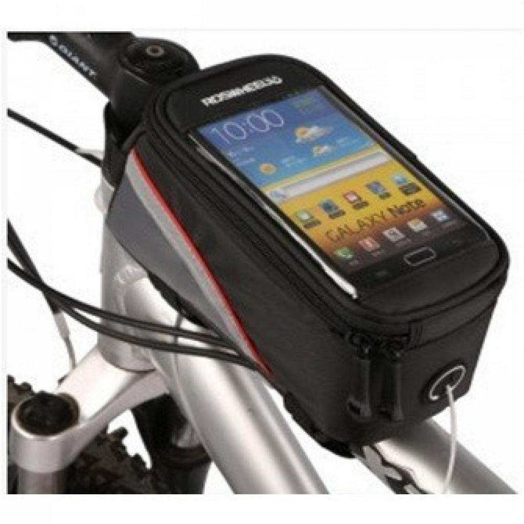 Tas Sepeda Roswheel Waterproof Frame Bag Bike Anti Air Debu Warna Hitam Portable Gadget Smartphone