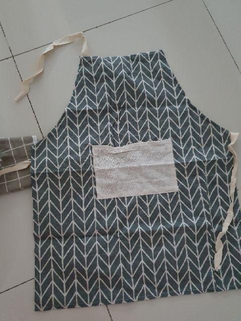 Celemek Kain Anti Air Waterproof / Celemek Koki / Celemek Apron Dapur Tahan Air