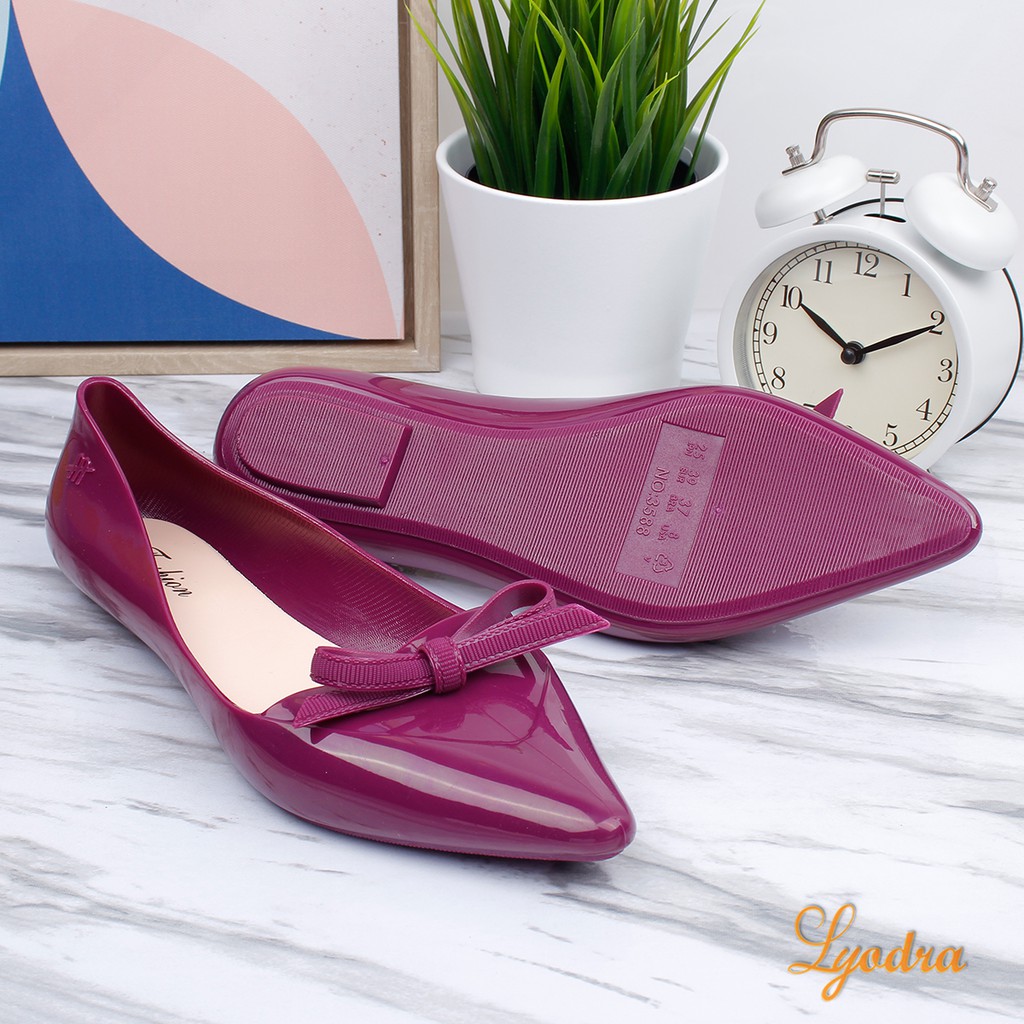 Lyodra Caroline Flat Jelly Shoes Import LDR911 Real Pict