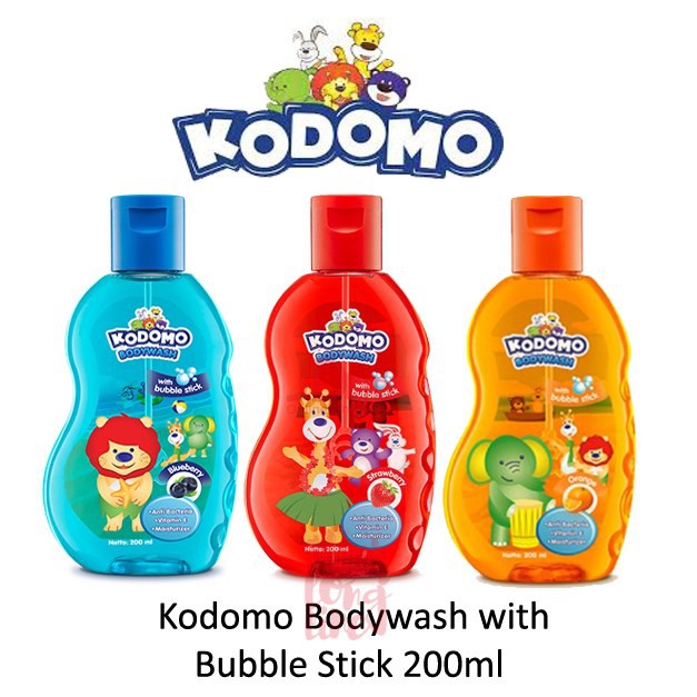 Jual KODOMO Body Wash Sabun Cair Botol Gel Blueberry Orange Strawberry ...