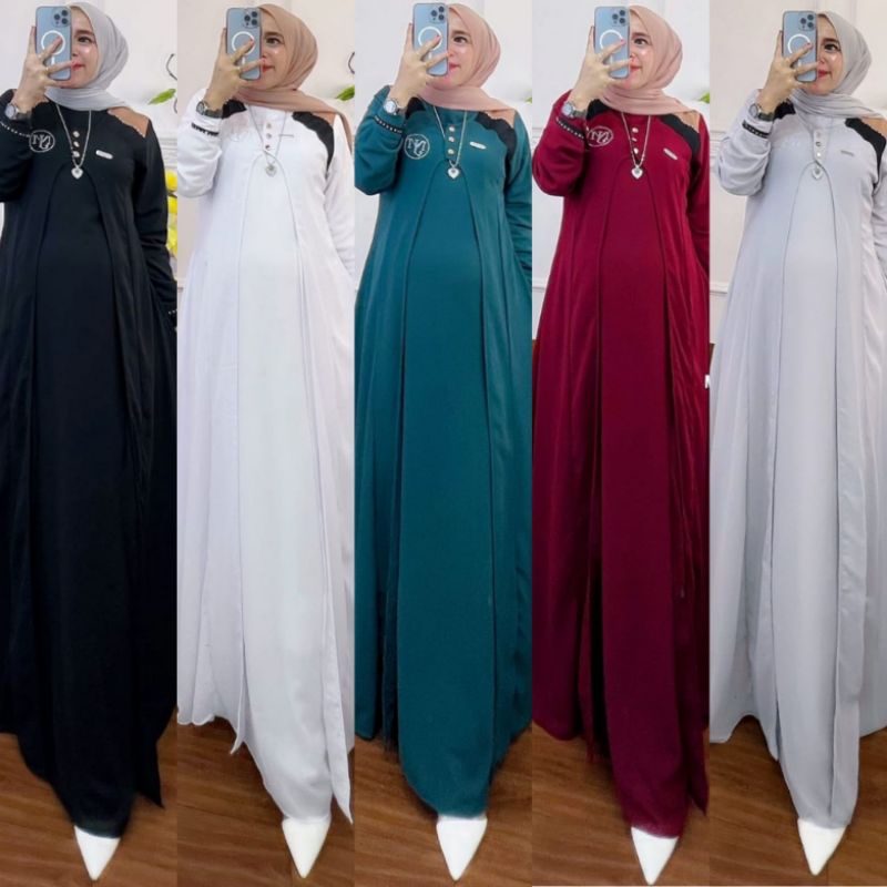 Kayla Abaya ORI by Miss Jasmine M2Y / Dress Ceruti / Gamis Pesta / Baju Syar'i Terbaru / Dress Mewah