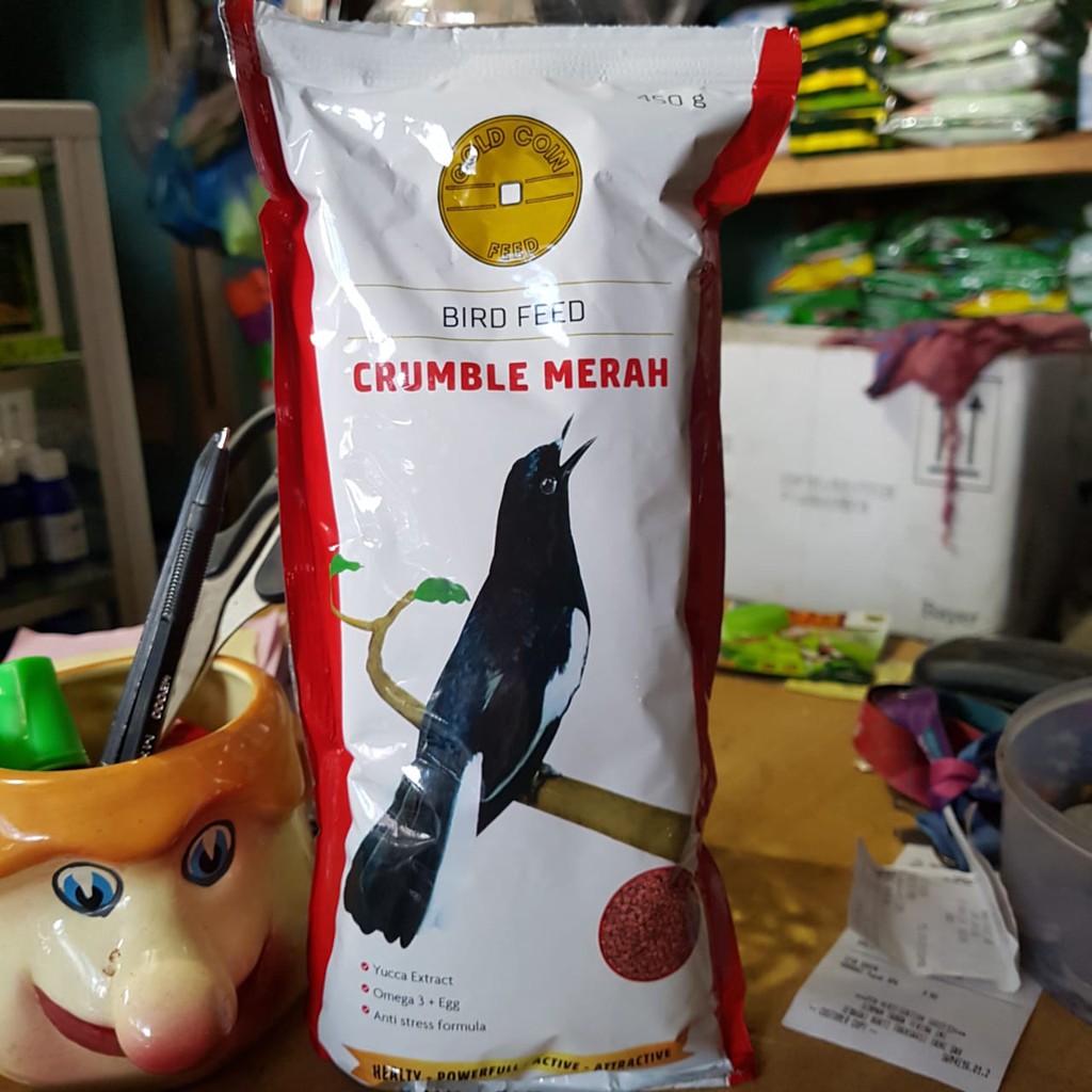 PAKAN BURUNG GOLD COIN CRUMBLE MERAH 450 GR