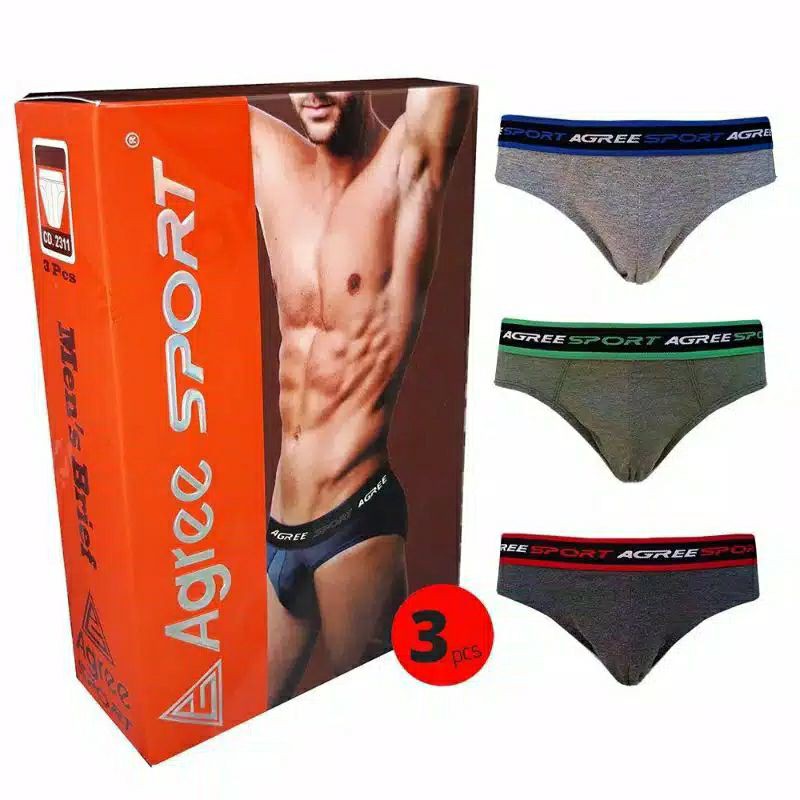 CD COWOK AGREE SPORT 2311 ORIGINAL | Celana Dalam Pria Agree Sport