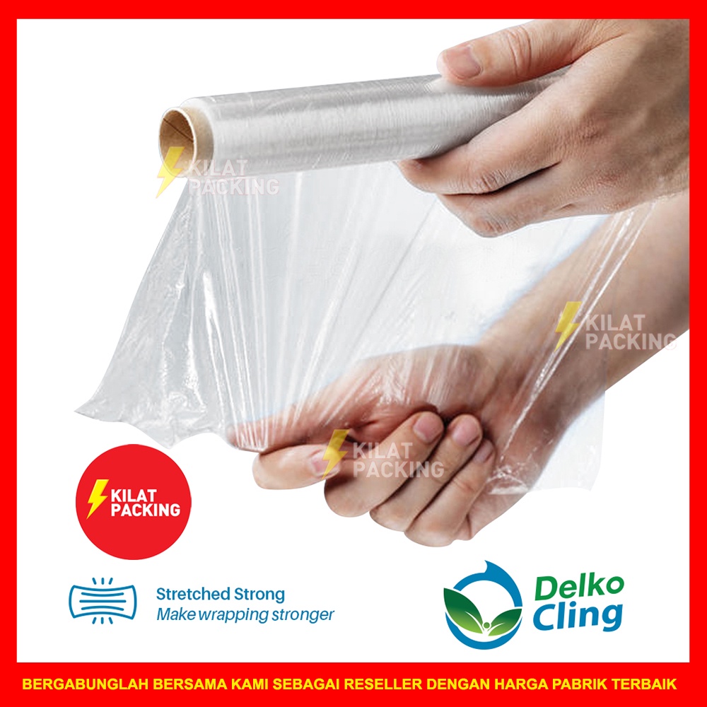 PLASTIK CLING WRAP DELKOCHOICE - PEMBUNGKUS MAKANAN - FOOD WRAPPING - DELKOCLING 30CM X 100M SATUAN