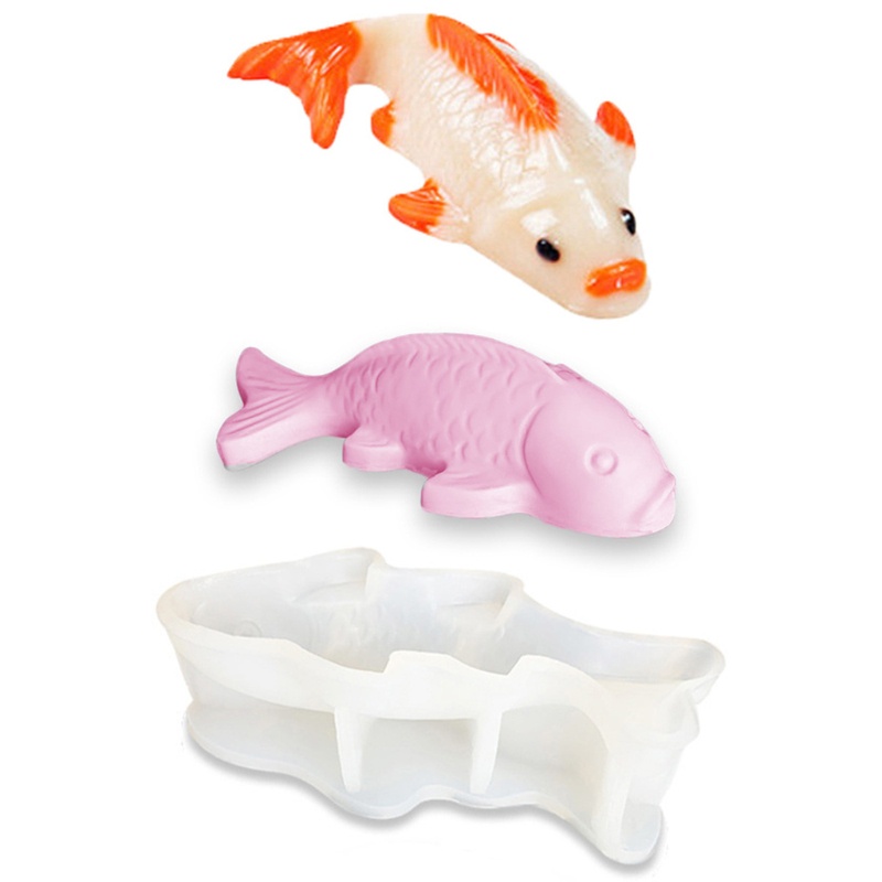 SIY  Crystal Epoxy Resin Mold Koi Fish Silicone Mould DIY Crafts Ornaments Decor Mold