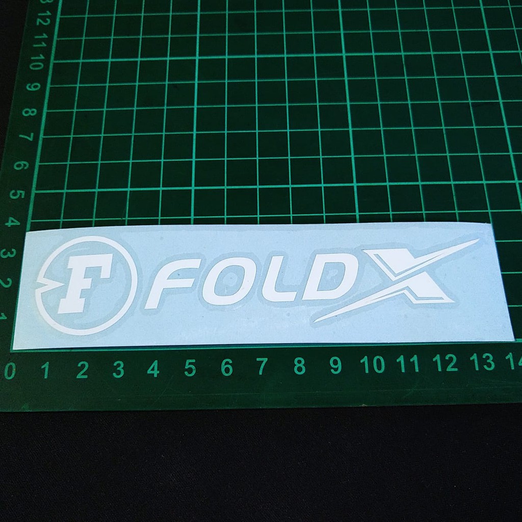 Cutting Sticker sepeda FOLDX Putih