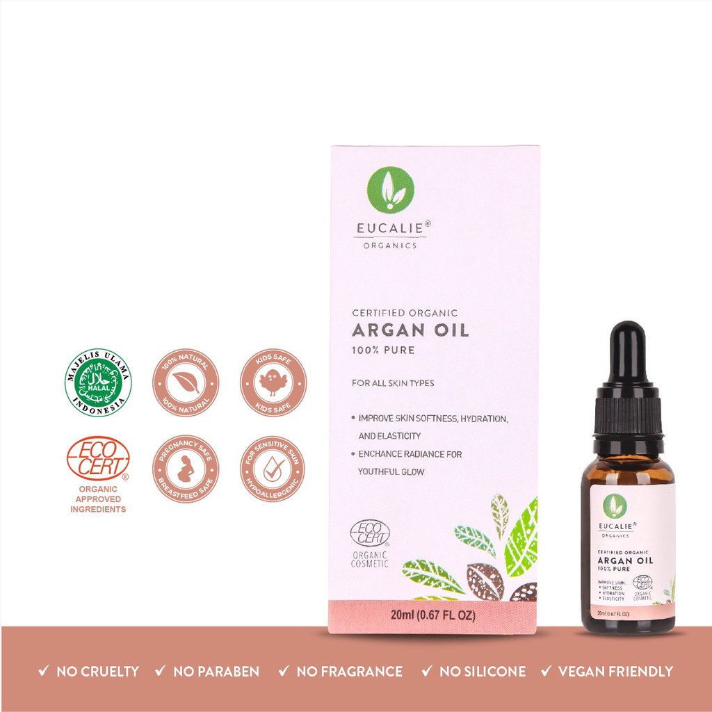 Eucalie Certified Organic 100 % Argan Oil