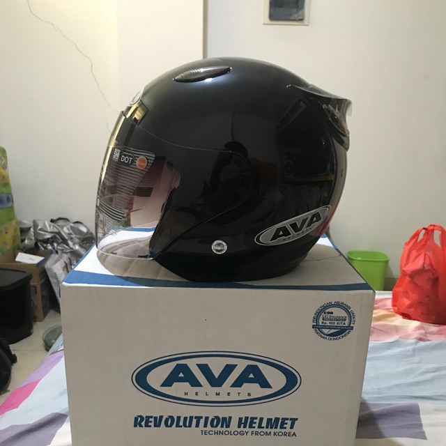 Helm AVA Hitam SS7 Black