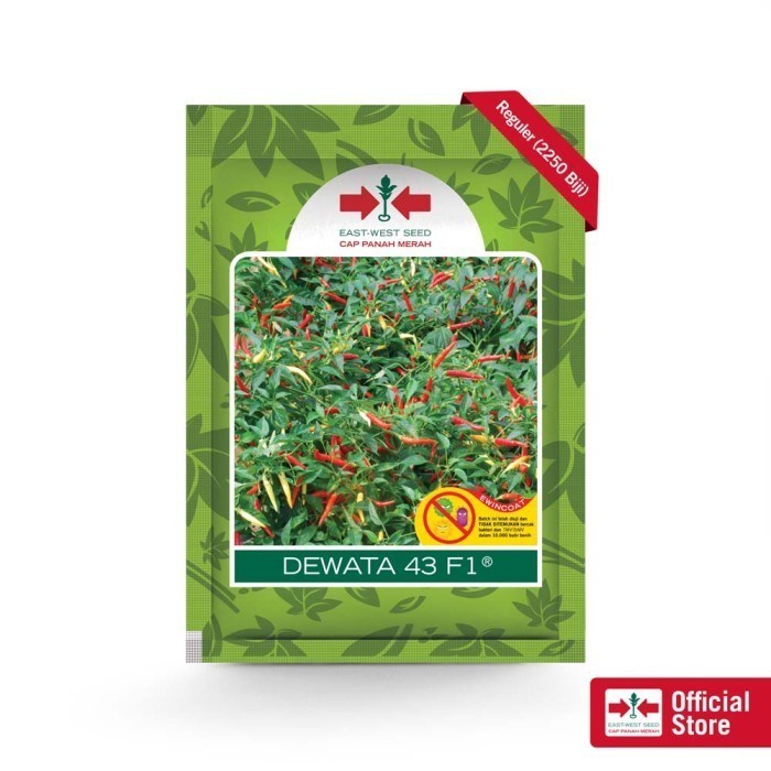 PROMO TERBATAS- Benih Cabe Rawit Dewata 43 F1 Isi 2250 Biji - Cap Panah Merah