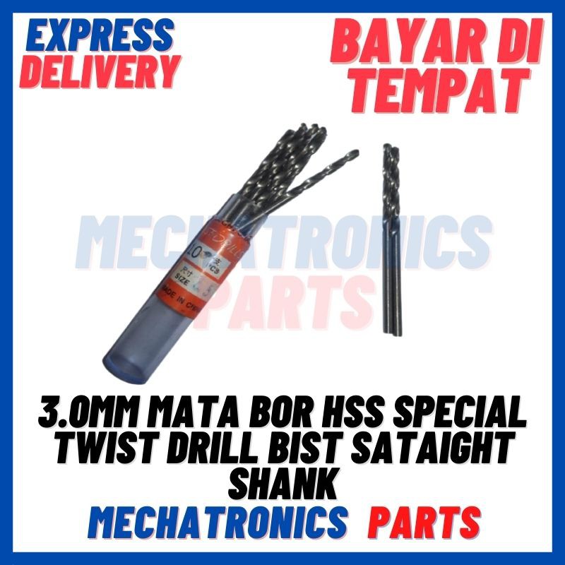 [PAS-9091] 3.0MM MATA BOR HSS SPECIAL TWIST DRILL BIST SATAIGHT SHANK