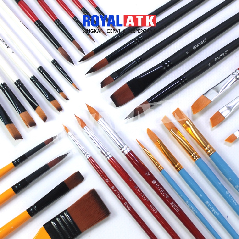 

Kuas Lukis Set Akrilik / Cat Minyak / Cat Air / Brush Acrylic Vtec