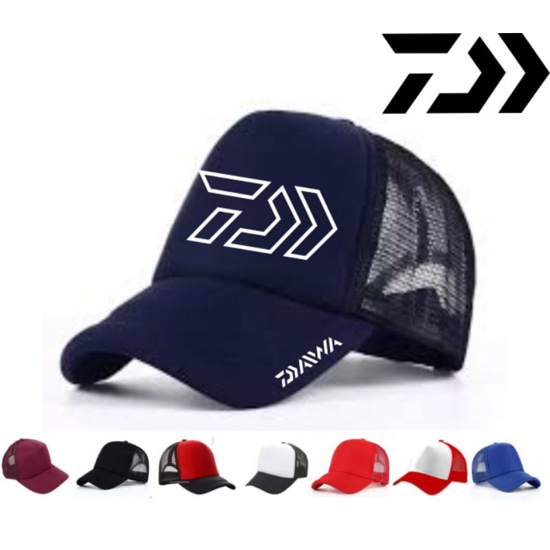 Topi DAIWA topi mancing jenis topi trucker for angler profesional fishing hat topi jaring