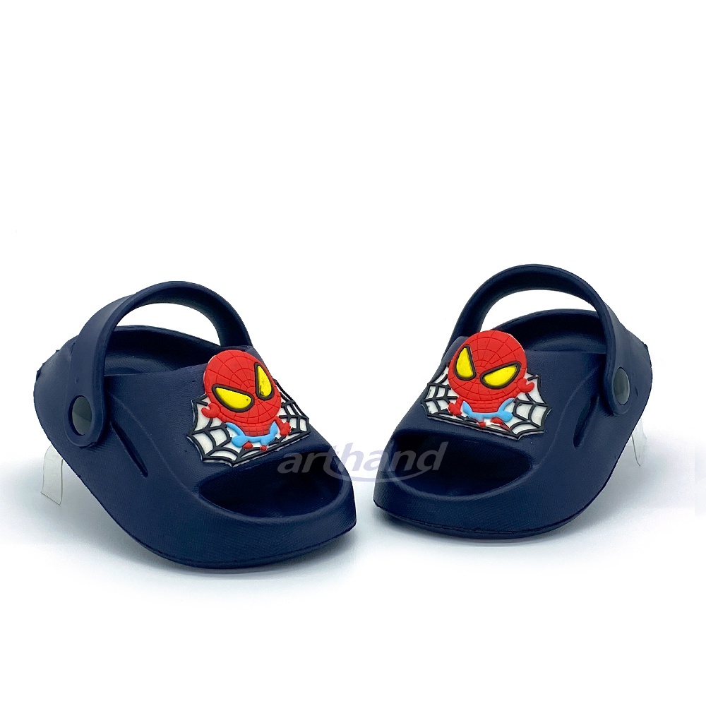 Arthand01 - Sandal Anak Laki-laki Selop Tali Belakang Model Karakter Spider Lucu NEW