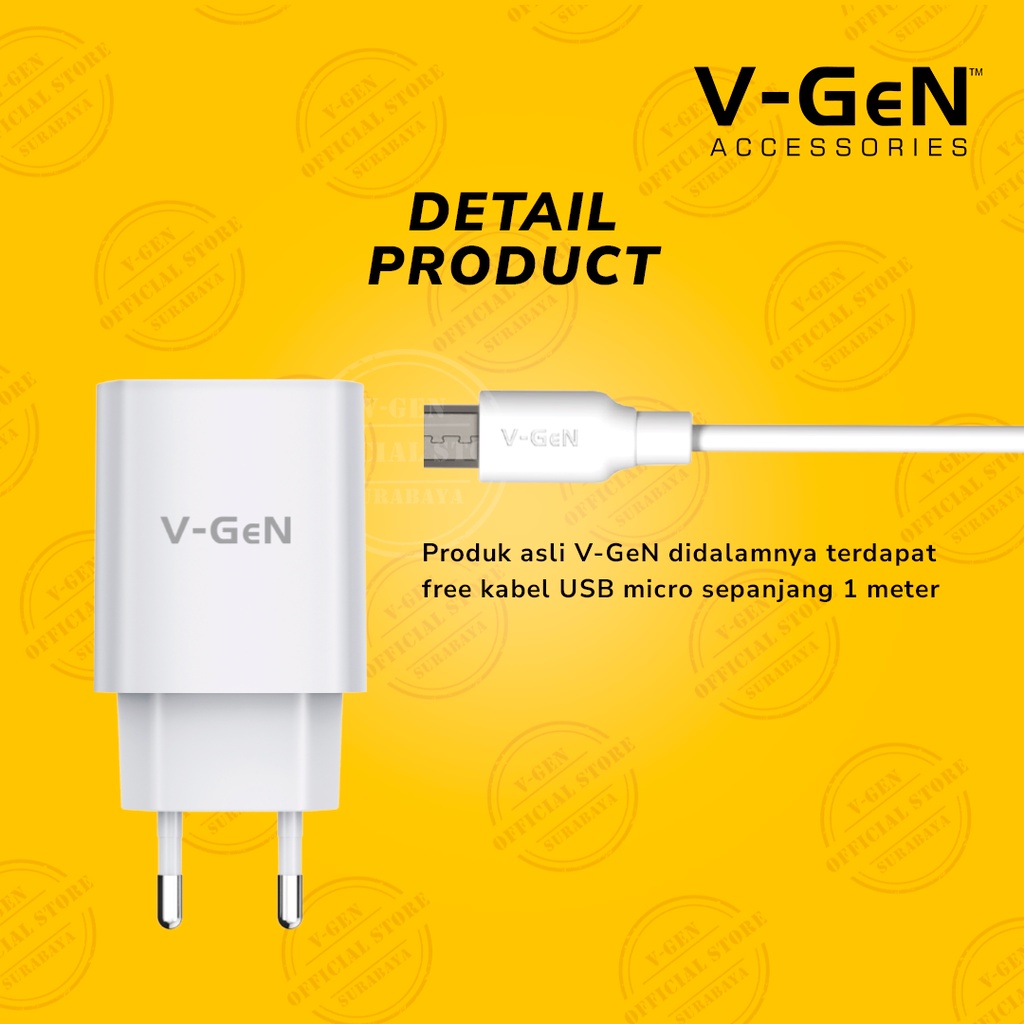 Adaptor Charger V-GeN VTC1-19 Fast Charging QC VOOC AFC FCP 18W VGEN