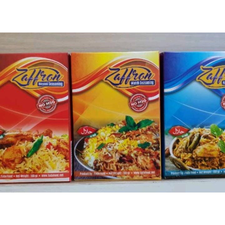 

aneka bumbu masakan arab instan / bumbu masakan timur tengah praktis ZAFRAN / Zafran Bumbu Nasi arab