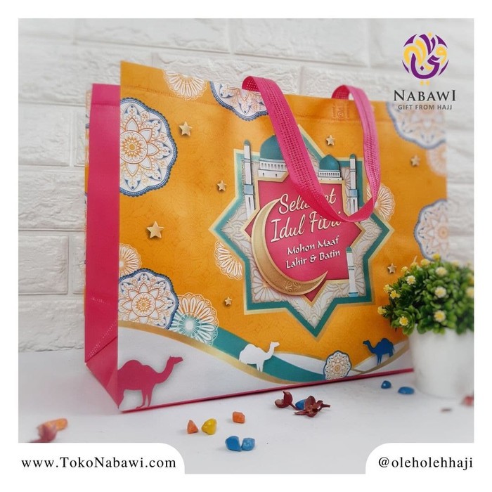 

Goodie Bag Tote Bag Idul Fitri 1 Pcs Tas Souvenir Parcel Lebaran Oleh Oleh Haji dan Umroh