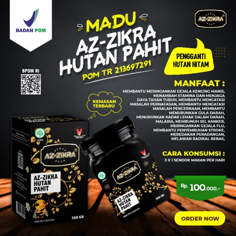 

Madu Hutan Pahit Az zikra 500 gram Madu Pahit