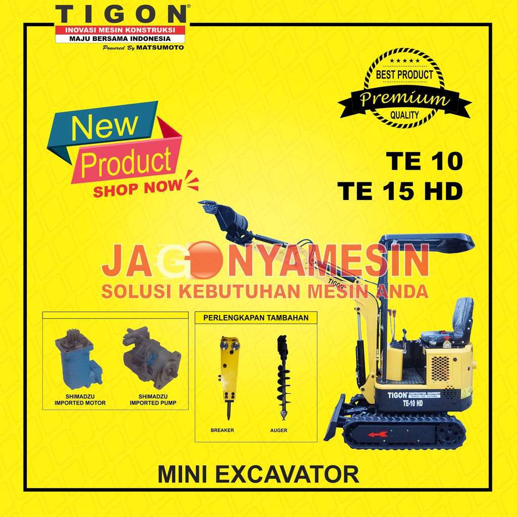 TIGON MINI EXCAVATOR ALAT ANGKUT BERAT KAPASITAS 1 TON