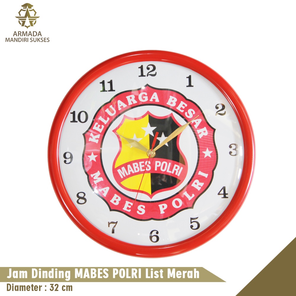 Jam Dinding Logo Mabes Polri - Jam Dinding Mabes Polri