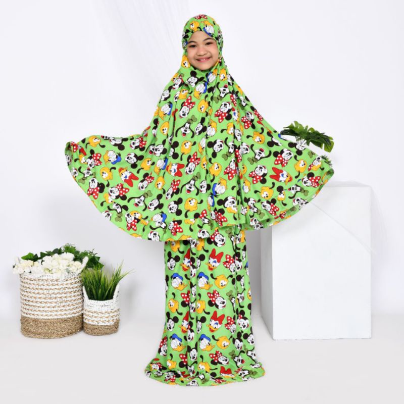 mukena anak karakter kain rayon bali