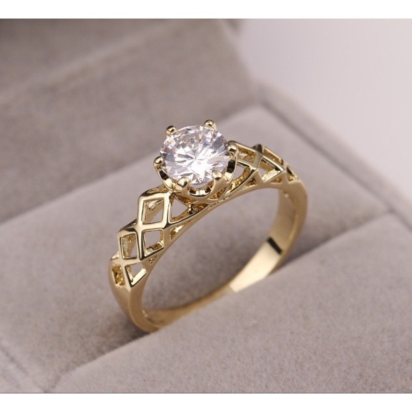 Cincin Bahan Sterling Silver 925 Warna Rose Gold Untuk Wanita Jza038