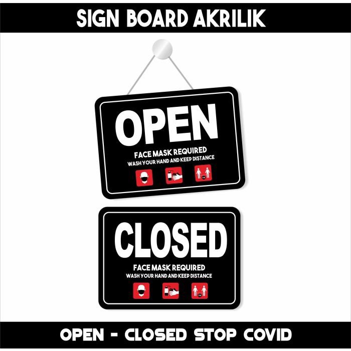 

Nov | Papan Cegah Covid 19 Open Closed Buka Tutup Sign Board Akrilik