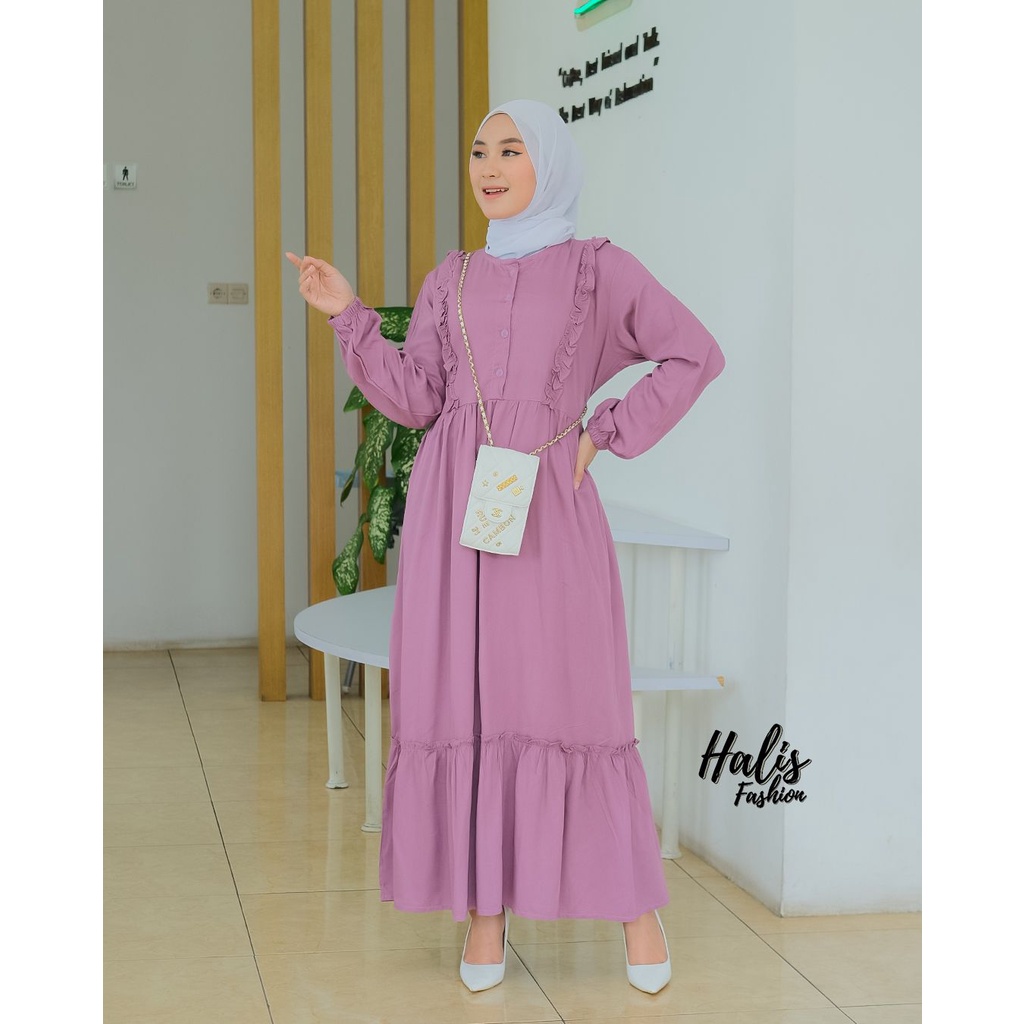 DRESS TWILL ORI BY HALIS SANIA ADIVI ADILA VEE EXCLUSIVE LOOK CANDA SERUT Susun umrah haji lebaran ramadhan