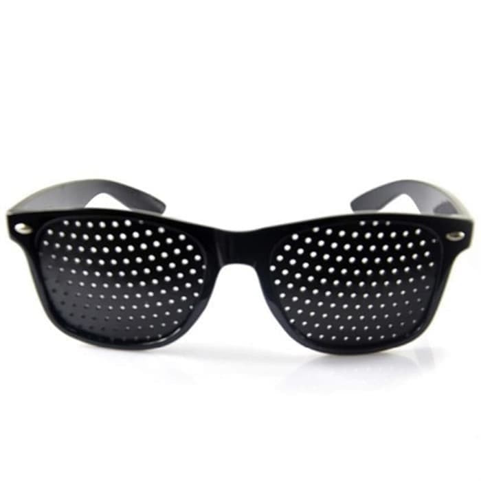 Kacamata Terapi Anti Myopia Pinhole Glasses - D11301 - Black--YOOSKE