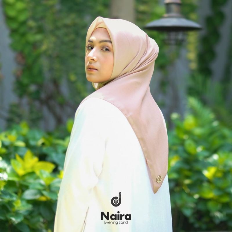 Kerudung Deenay Naira Polos Ori / Jilbab Hijab Voal Segi Empat Jahit Tepi Ring / Bahan Tebal Halus