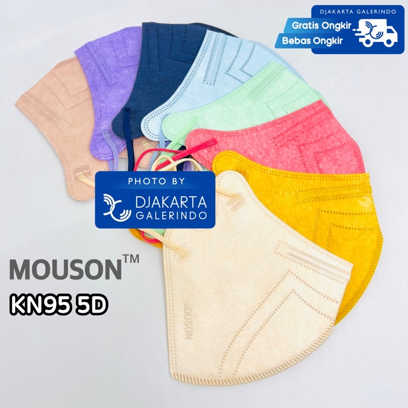 Masker Mouson KN95 5D KN95 Pro 5Ply Original isi 10Pcs