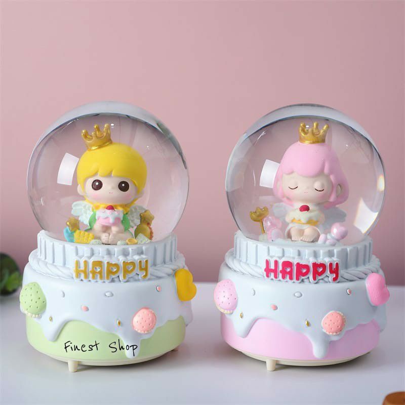 Snowball Kotak Musik Kado Hiasan Lampu Surprise Gift Box Bola Kristal Salju PUTAR OTOMATIS XL JUMBO Pajangan Unik Glitter Ultah Happy Birthday Cake Boy Girl Princess Unicorn Bunny Rabbit Waterball Kaca Crystal Ball Hadiah Wisuda Anak Snowglobe Souvenir