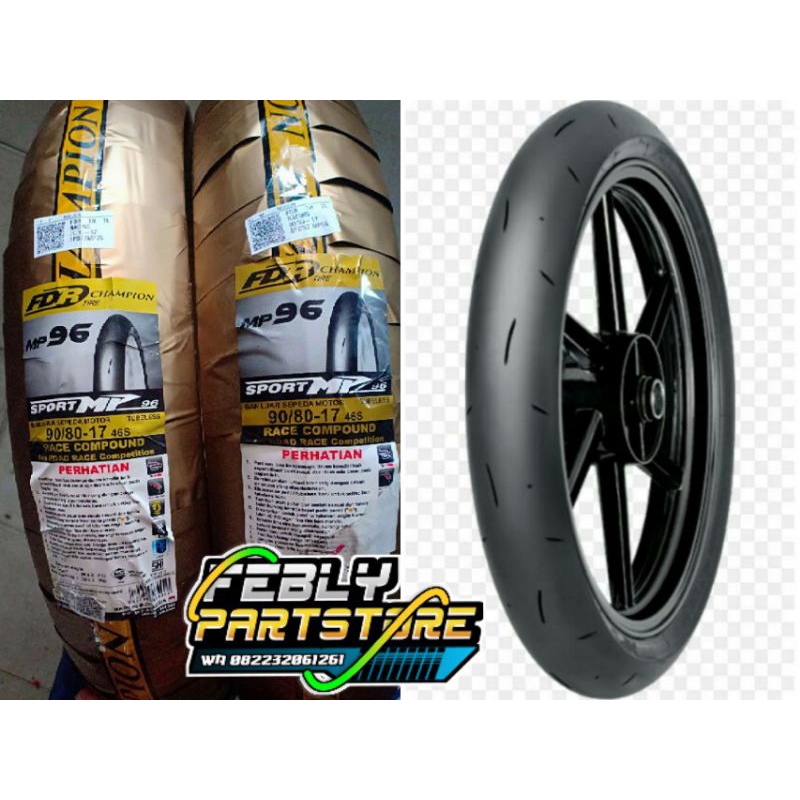 BAN FDR SPORT MP96 90/80 RING 17 BAN LUAR FDR MP96 90/80 RING 17 BAN DUBLESS FDR MP96 90/80 RING 17 RACE COMPOUND SOFT COMPOUND BAN TUBELESS FDR MP 96 RING 17 UKURAN 90/80 BAN FDR SPORT MP 96 RING 17 90/80