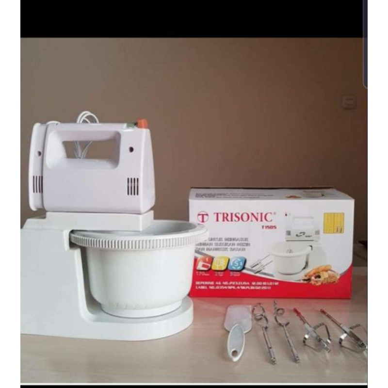 STAND MIXER TRISONIC T-1505/MIXER DUDUK MIXER MANGKOK MIXER BERDIRI / BISA DI COPOT / Pengaduk Adonan AWET PRAKTIS