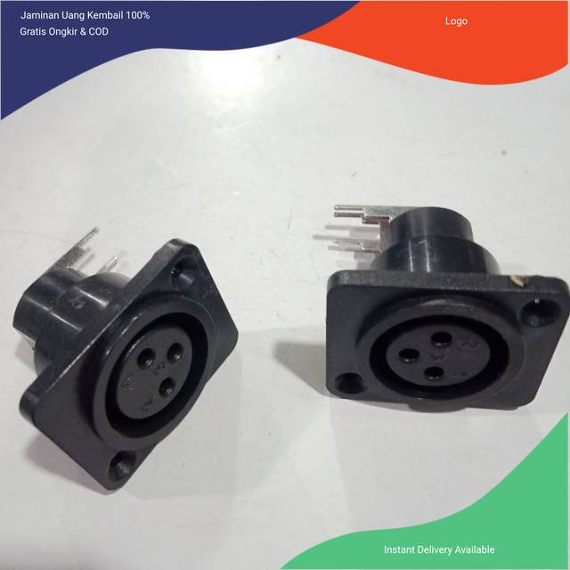 SOKET CANNON BODY. Socket input XLR Cannon female