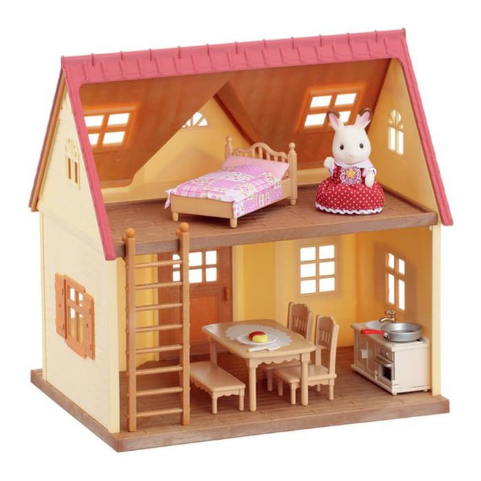 sylvanian families beechwood hall and saloon car gift set